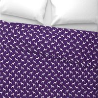 boxer dogs on dark purple  - docked tails