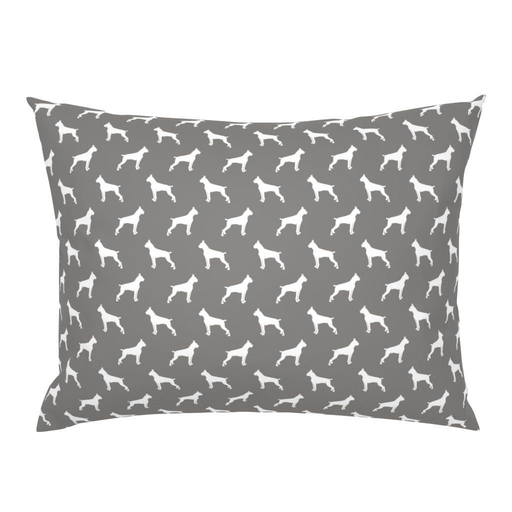 Boxer Dogs on dark grey - cropped ears & docked tail