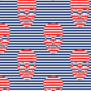 red white and blue striped skulls2