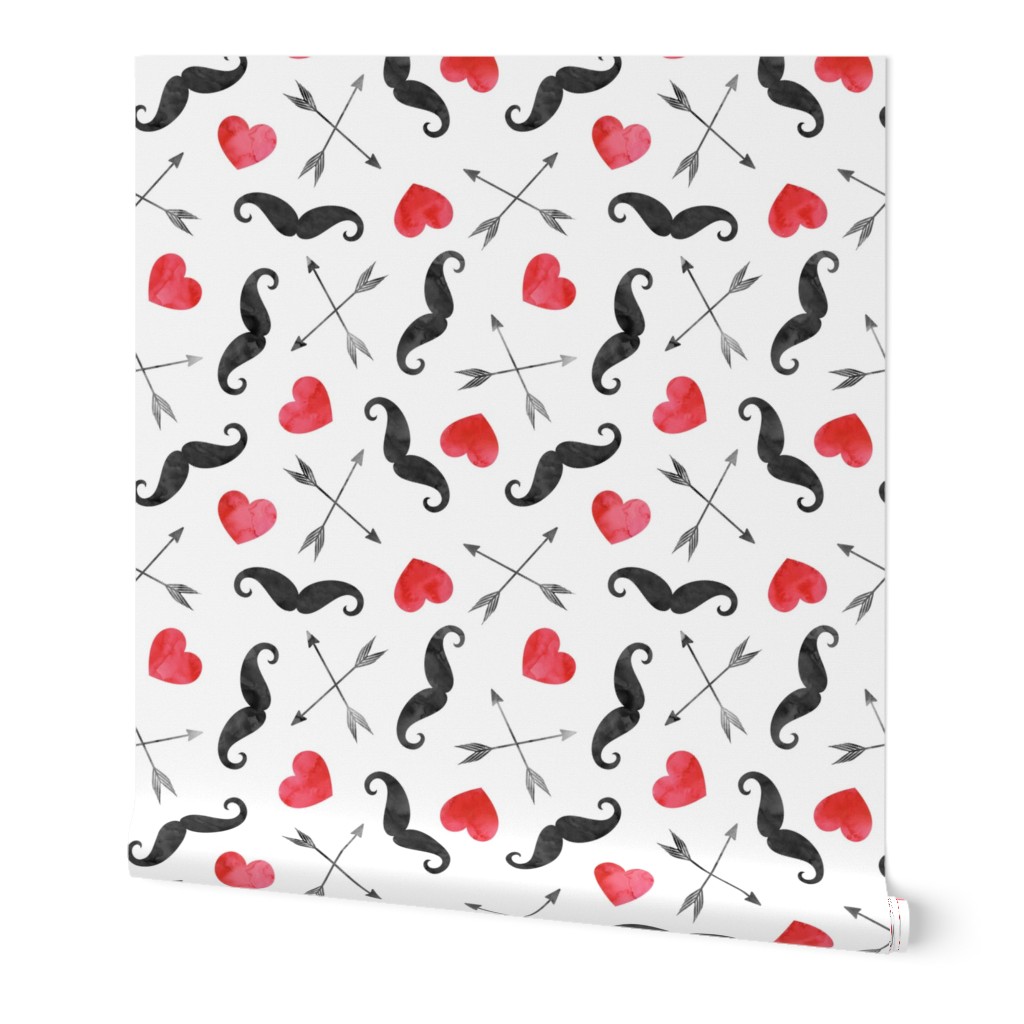 Mustache and Hearts - OG - Valentine's Day