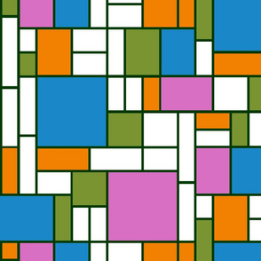 Mondrian - inspired butterfly garden