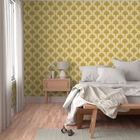 Gold damask textured yellow Wallpaper