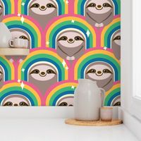 Happy Sloth Rainbow (large)
