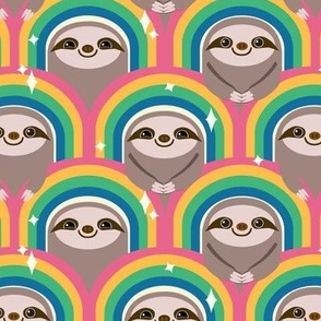 Happy Sloth Rainbow (large)
