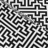 Oriental geometric Sayagata black white asian Wallpaper