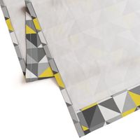 Retro triangles check Yellow Gray