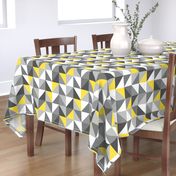 Retro triangles check Yellow Gray