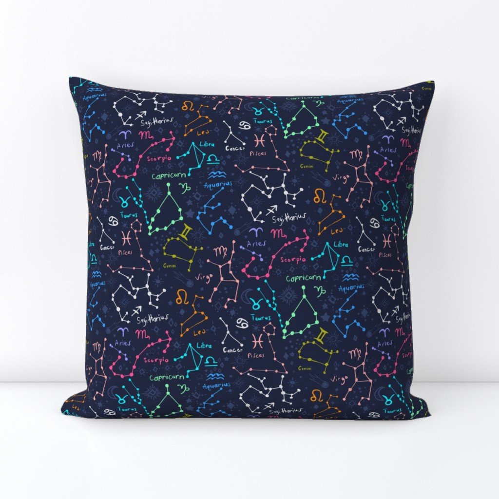 Colorful Zodiacs and Constellations