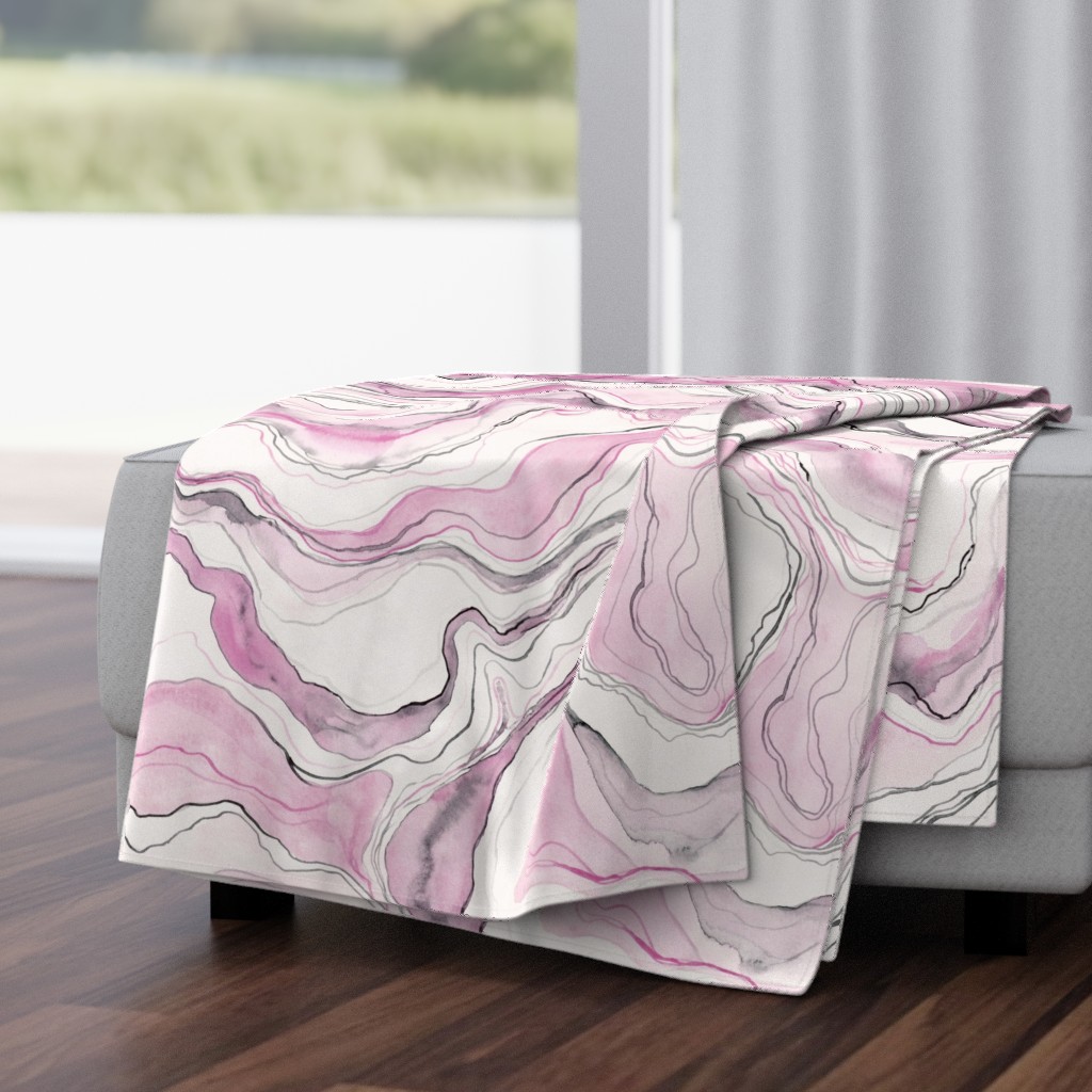 Pink marble, marbled watercolor stone texture