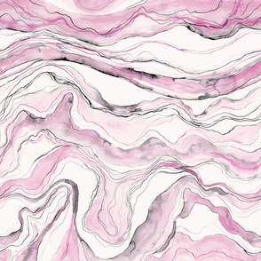 Pink marble, marbled watercolor stone texture