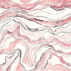 Rose marble, marbled watercolor stone texture