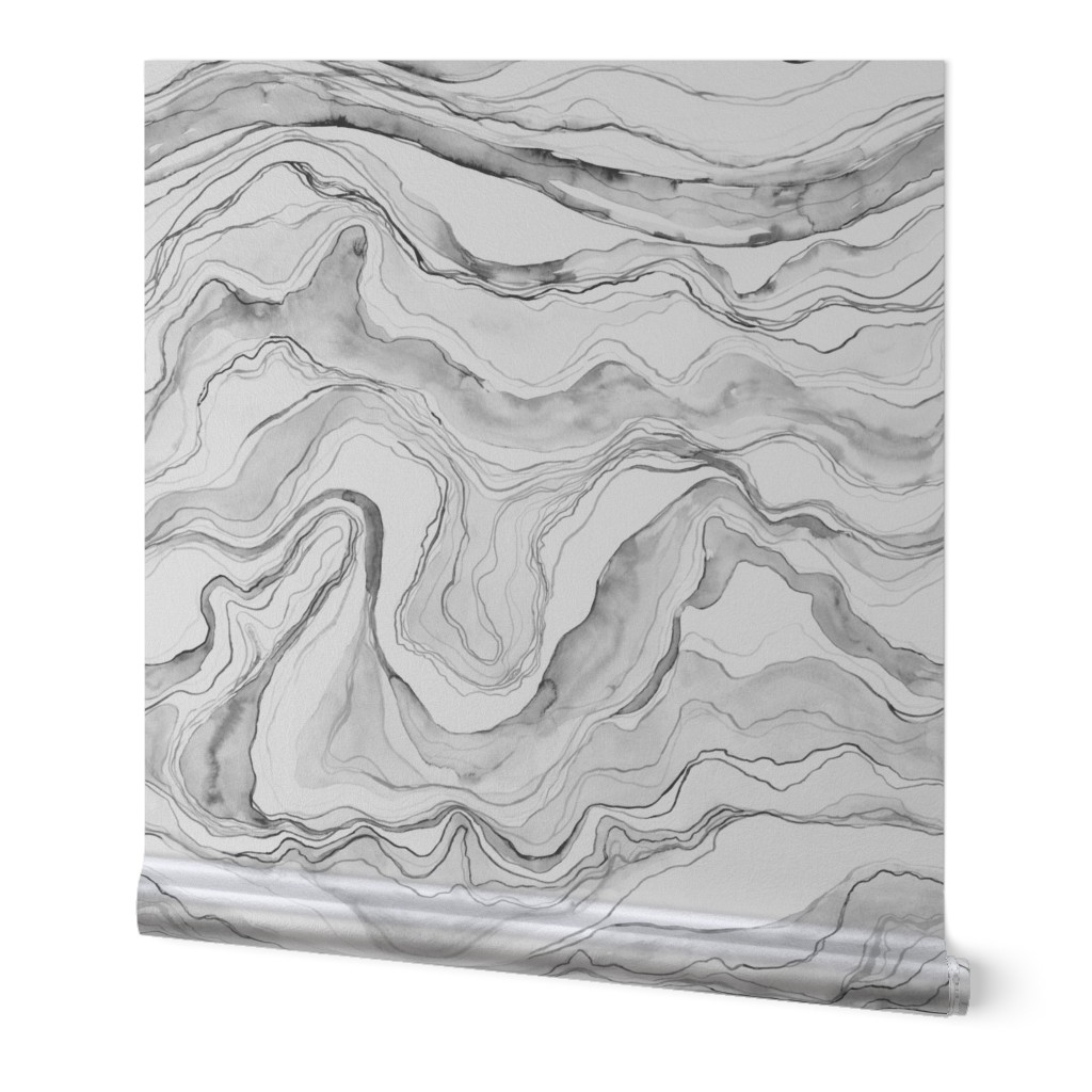 Grey marble, watercolor marbled stone texture