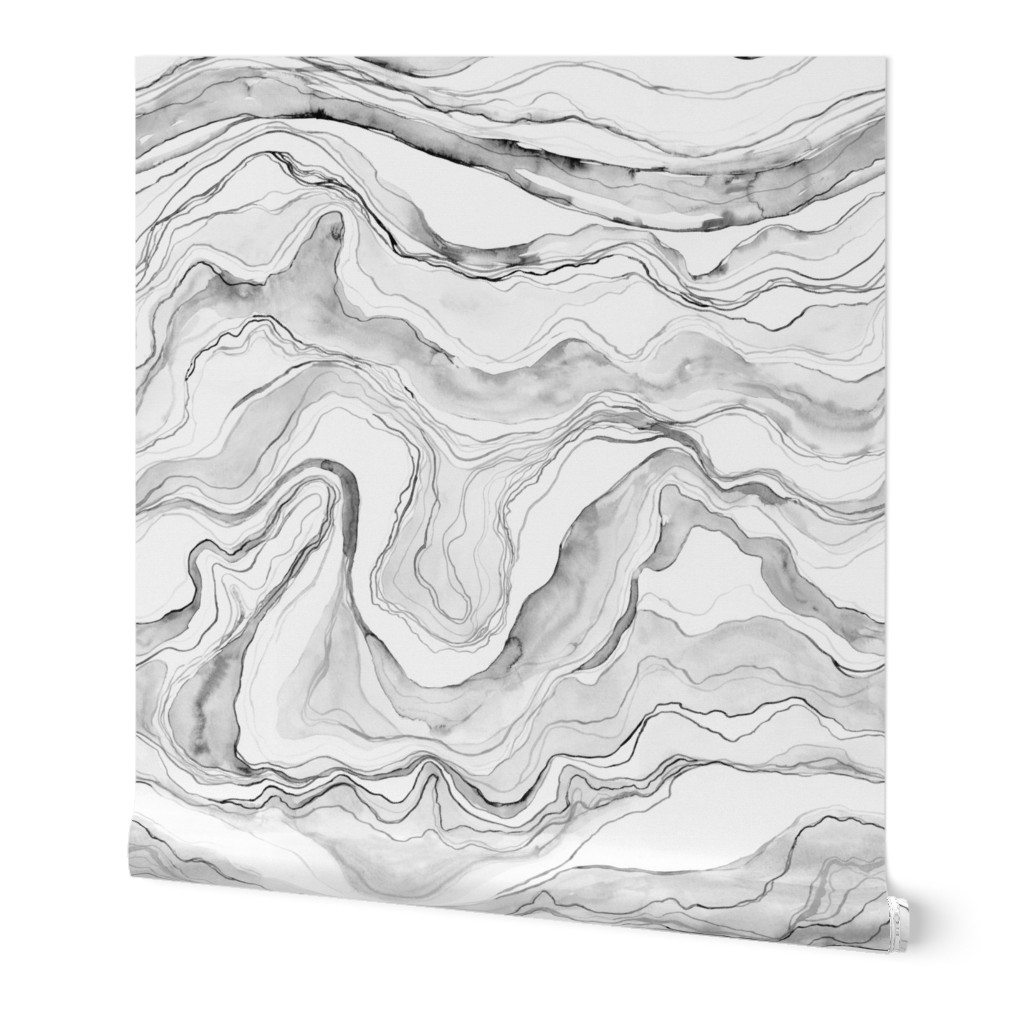 Grey marble, watercolor marbled stone texture
