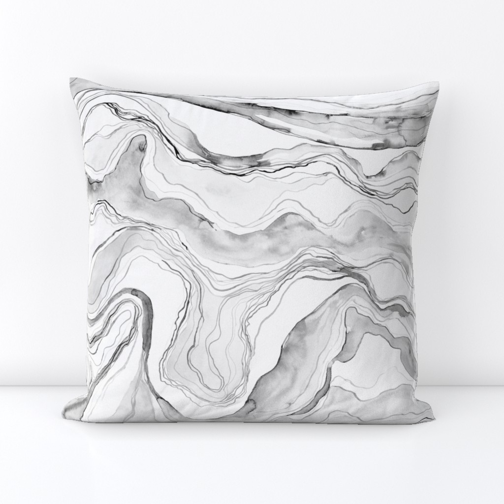 Grey marble, watercolor marbled stone texture