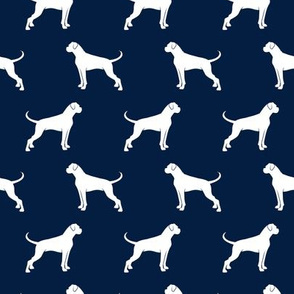 Boxer Dogs on navy