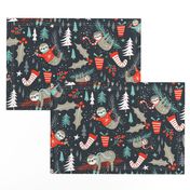 Slothy Holidays - Christmas Coal Black Medium Scale