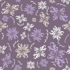 Lace Flowers on purple