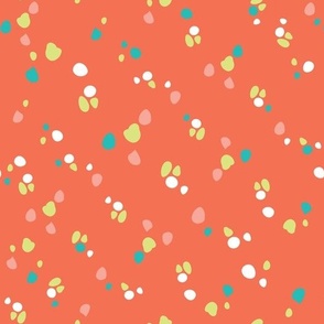 Orange and green dots