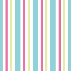 Pink and green pastel stripes
