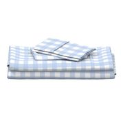 14" Sweet summer nordic scandinavian blue gingham, gingham fabric, english blue country, blue and white fabric 