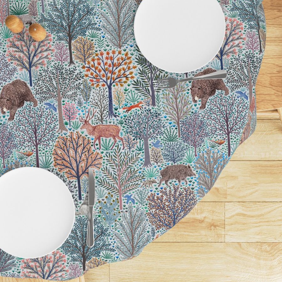 Forest Animals on creme white