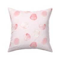 9" Blush hand drawn watercolor dots on blush pink - Mix & Match