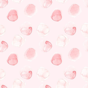 9" Blush hand drawn watercolor dots on blush pink - Mix & Match