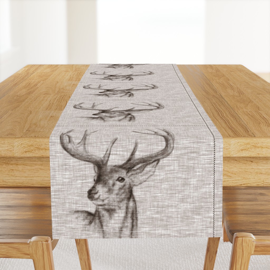 18” Rustic Buck Pillow with Cut lines