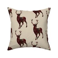 Mottled deer - burgandy