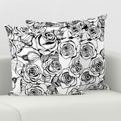 Hand drawn roses pattern