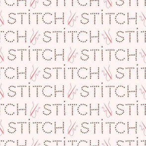 Trendy Hand Craft Stitch lettering seamless pattern