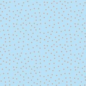 Twinkling Silvery Dots on Baby Blue - Small Scale