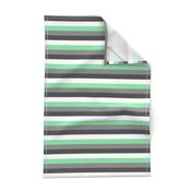 Stripes - Mint and Gray