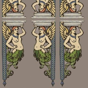 Mirrored caryatid