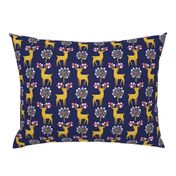 spring deer - dark blue