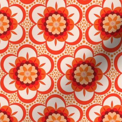 Bold  floral - red and orange