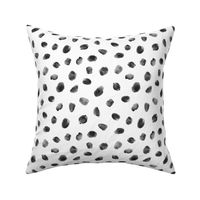 Noir watercolor spots || paint black and white dots pattern 