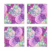 dreamy bouquets hydrangeas pink purple watercolor