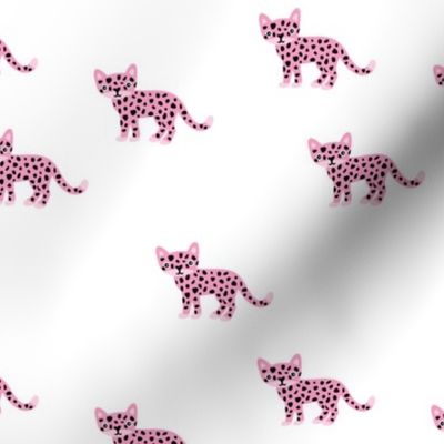 Dots and cats baby tiger wild cat panther pink girls