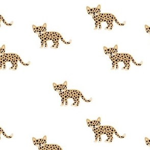 Dots and cats baby tiger wild cat panther ochre yellow gender neutral