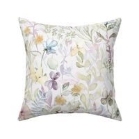 Ombre Border Large Spring Floral meadow 310 cm