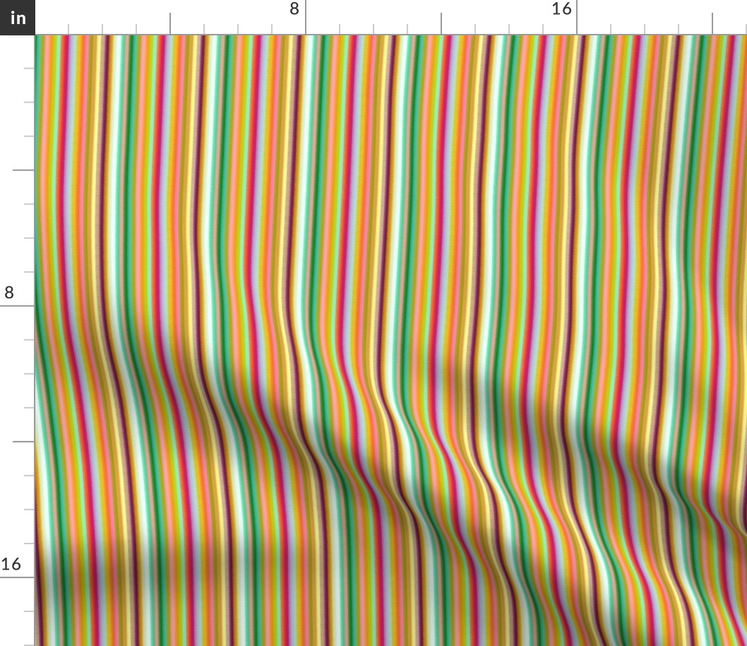 18-03p Rainbow Pinstripe Stripe Green Pink