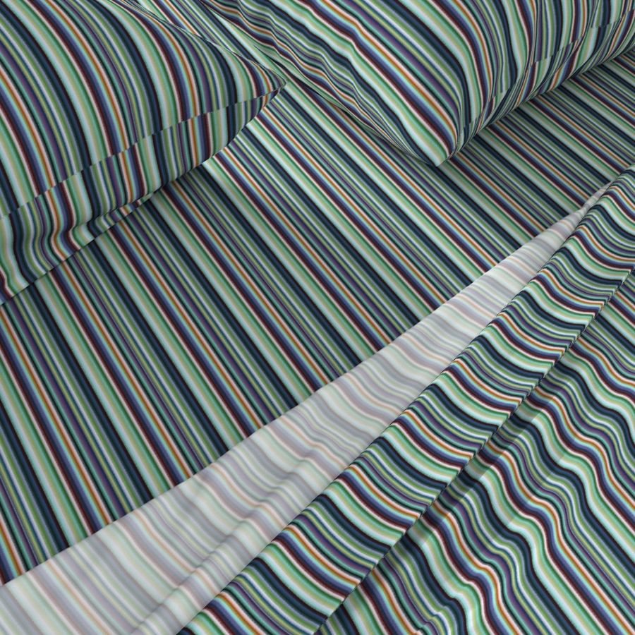 18-03n Blue Green Pinstripe