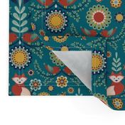 Birdies and foxes - Scandinavian teal