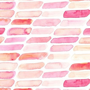 18-03b Vibrant Nautical Peach Blush Pink Coral Bars Watercolor Abstract Geometric _ Miss Chiff Designs 
