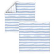 14" Blue and white hand drawn nordic summer stripes fabric,blue and white fabric