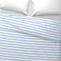 14" Blue and white hand drawn nordic summer stripes fabric,blue and white fabric