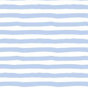 14" Blue and white hand drawn nordic summer stripes fabric,blue and white fabric
