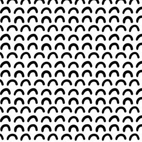 Funny simple doodle abstract arcs pattern