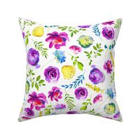 Lila Purple and Yellow Floral 